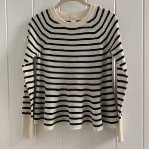 La Vie Rebecca Taylor Striped Lambswool Sweater-XS